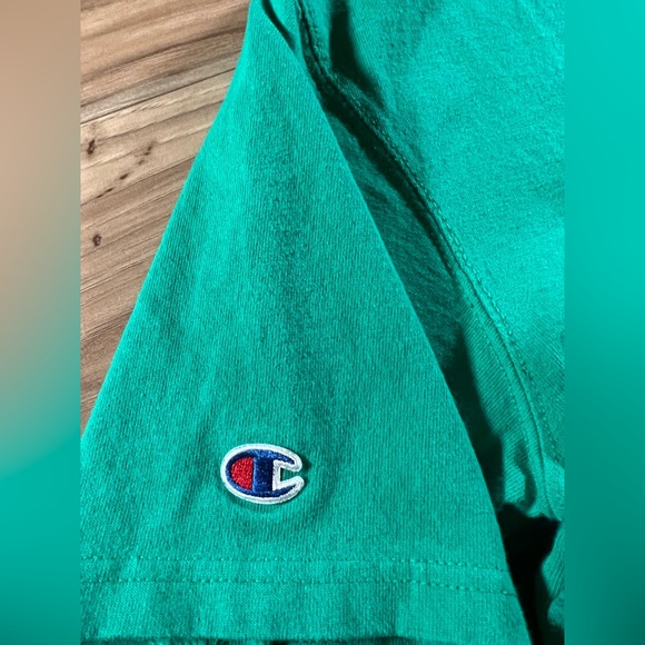 VTG CHAMPION Men’s Small Crewneck Logo Green T-Shirt Excellent Condition 80s VTG - Picture 4 of 9